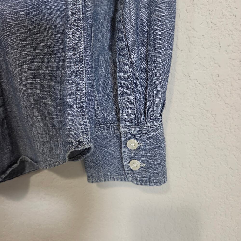 J Crew Factory Perfect Shirt Womens S Chambray Button Up Casual Cotton Fall - Picture 8 of 12